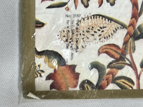 Vintage NEW Caspari Bed Curtain British Hard Coated Finish Set of 6 Placemats - Picture 22 of 24