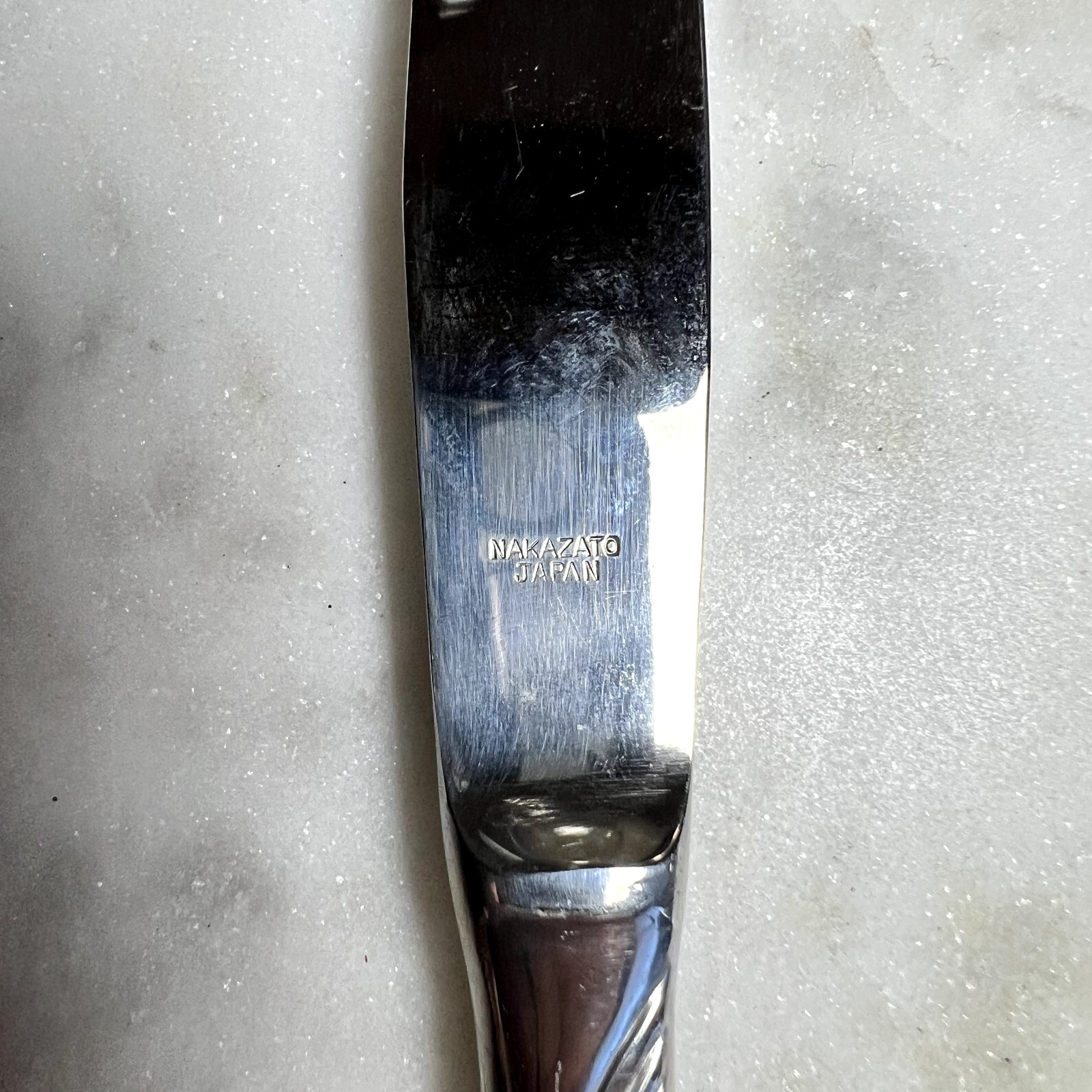 Nakazato Stainless Flatware Set 87 Pc Japan Dotted Swirl 6 Place Setting Serving