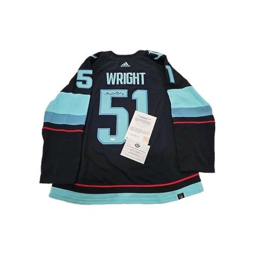 SHANE WRIGHT Signed Seattle Kraken Home Hockey Jersey w/COA