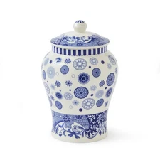 Spode Blue Italian 5" Vase, Brocato