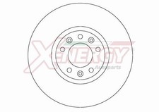 2x AP XENERGY Bremsscheiben Vorne passend für PEUGEOT 308 SW II 407 SW (6E)