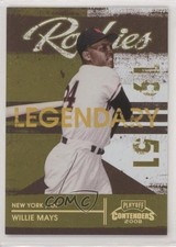 2008 Playoff Contenders Legendary Rookies Gold /250 Willie Mays #1 HOF