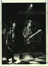 1984 Press Photo Members of Band Thompson Twins Onstage in Houston, Texas