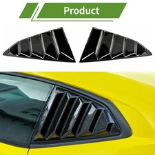 For 2016-2024 Chevy Camaro Gloss Black 1/4 Quarter Side Window Louver Cover Vent