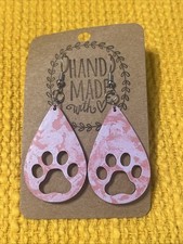 Pet Paw Print Earrings NEW