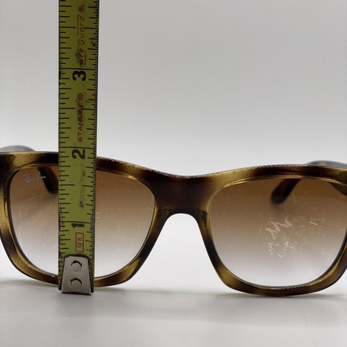 Ray Ban P Polarized Tortoise Brown Square Sunglasses RB 4194 Lenses Scratched - Picture 7 of 10