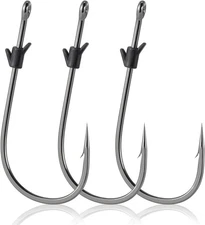 Dr.Fish 20 Pack Heavy Cover Hooks for Flipping and 2/0#-20 Pack, Black 