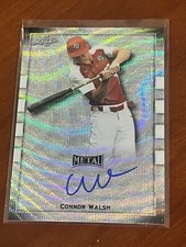 Connor Walsh Autographed RC (#'d /12) 2018 Leaf Metal Perfect Game #BA-CW1 (NM)