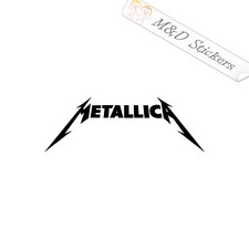 2x Metallica Logo Vinyl Decal Sticker Different colors  size for Cars/Bike