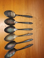 Vintage PANAM PAA Exclusive International Silver co. Made In USA set of 6 Spoons
