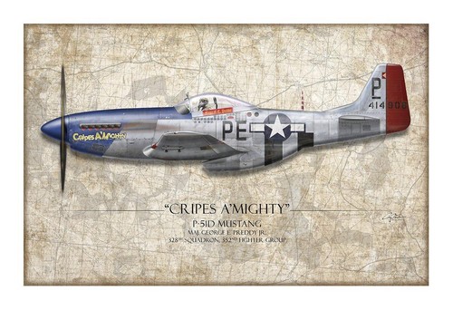 Cripes A Mighty P-51 Mustang - Art Print by Craig Tinder - Picture 2 of 4