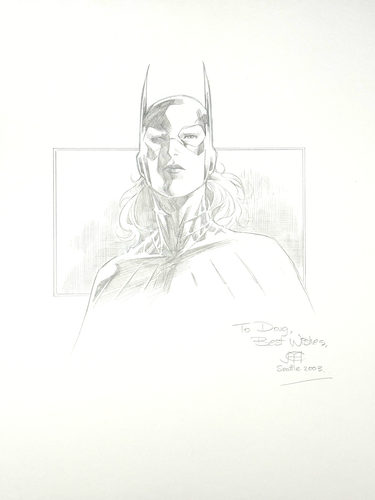 Batgirl pinup by Jim Cheung Original art sketch
