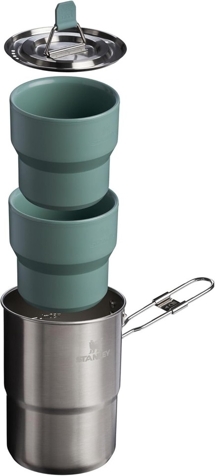 Stanley Wildfare Go 4-Piece Stainless Steel 2 Stacking Cup Cook Set w ...