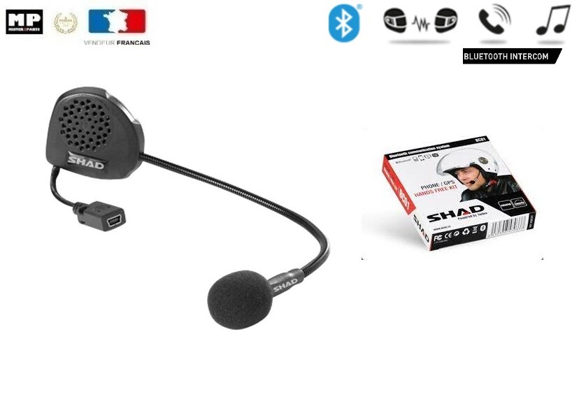 Kit bluetooth Shad BC01 avec double écouteur et réduction du bruit