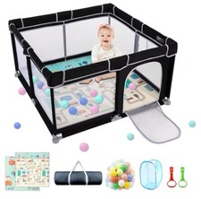 PUSEGA 71x59  Large Playpen With Mat