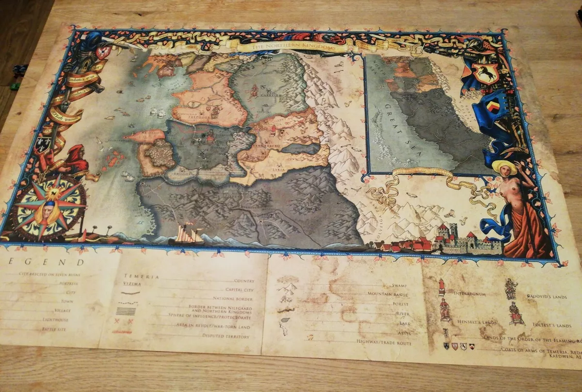 The World Of The Witcher Map, The Northern Kingdoms, High Quality, A1/A2  Prints | Ebay