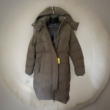 Pajar Coat Parka Down Padded Removable Hood Military Green Womens Bust 38 Inches