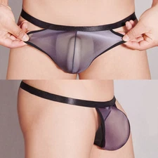 Sexy Mens Underwear Glossy Oil Panties Low Rise Stretchy Trunks Thong Nightwear*