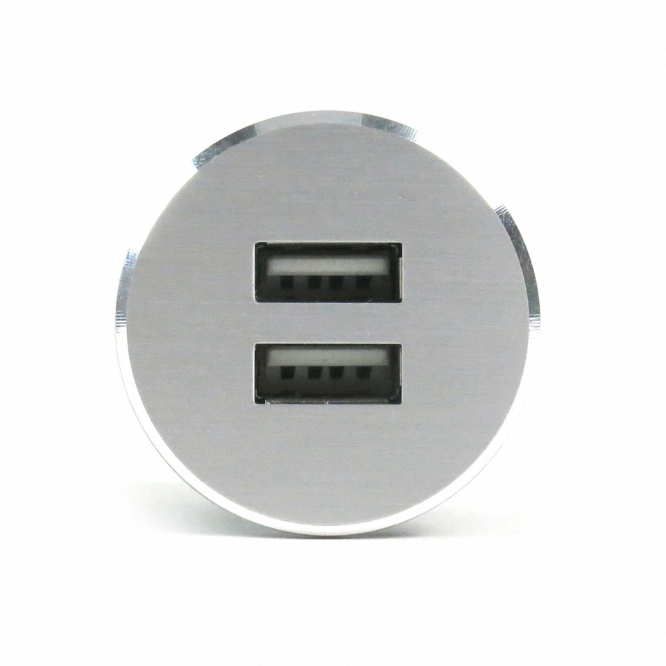 Silver Dash Mount Dual Port USB - Replaces Cigarette Lighter truck - Image 4 of 4