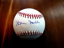 MARVIN MILLER MLBPA EXECUTIVE HOF SIGNED AUTO OML BASEBALL PSA/DNA AUTHENTIC