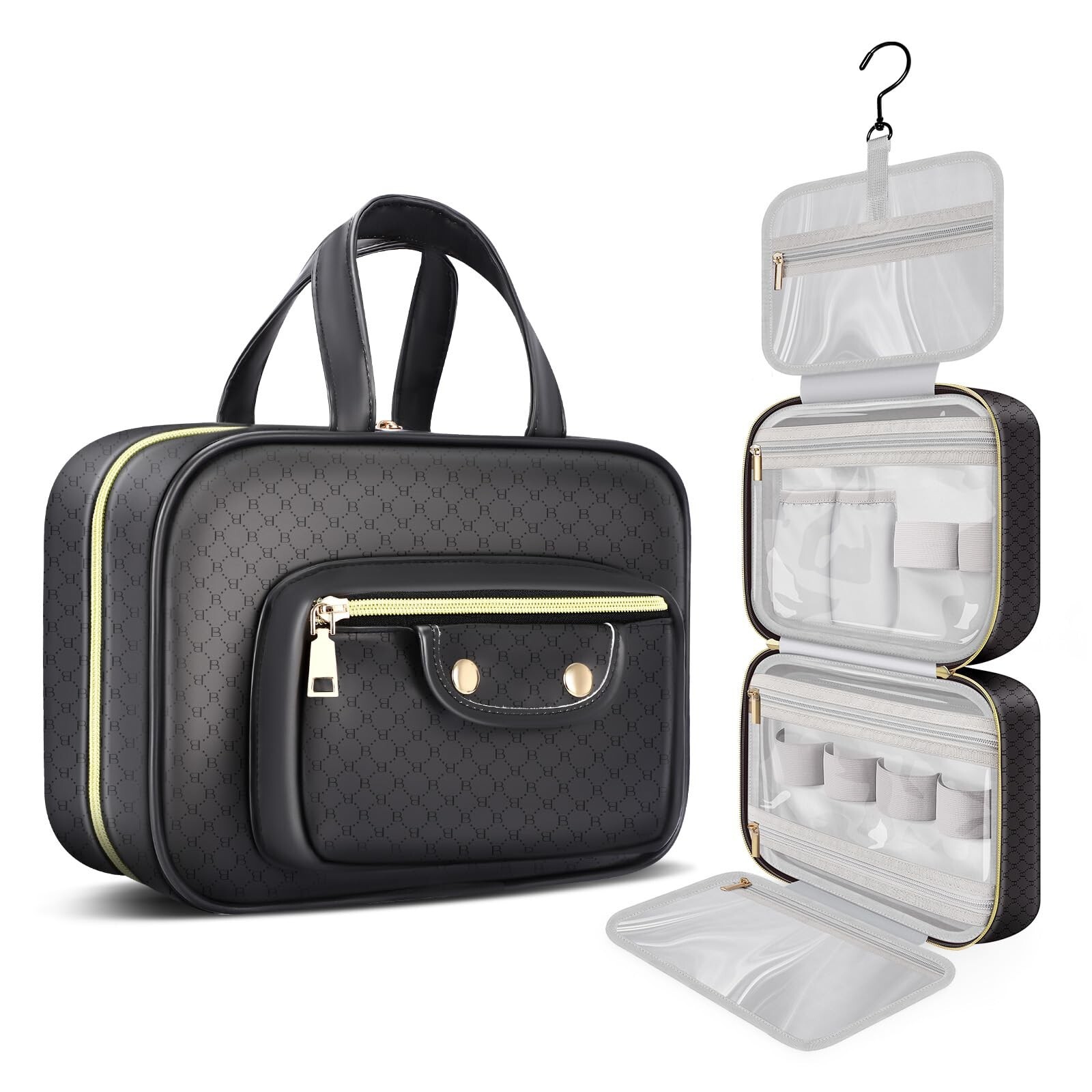 BOOMRICH Travel Toiletry Bag, Hanging Travel Makeup Bag for women with Hangin...