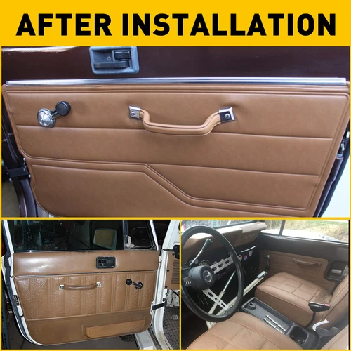 2X 55009801KS Inside Door Handle Pull Strap Tan For Jeep Wrangler YJ 1987-1995 K - Picture 5 of 7