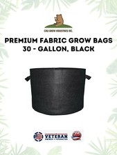 CALI GROW 30-Gallon Premium Grow Bags, Fabric Pot, Black, (10 Per Order)
