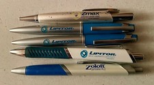 LOT of 5 DRUG REP pharmaceutical HEAVY THICK metal PENS Lipitor Zmax Zoloft