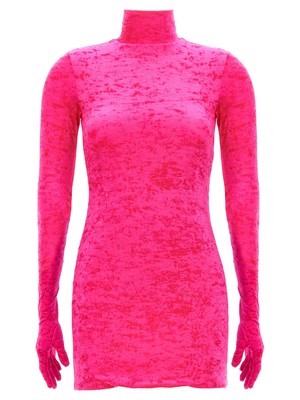 VETEMENTS Velvet Styling Mini Dress