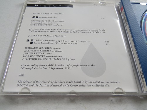 KATHLEEN FERRIER - 9 x CD Job lot - Stanford/Mahler/Brahms/Bach/Handel - Picture 8 of 21
