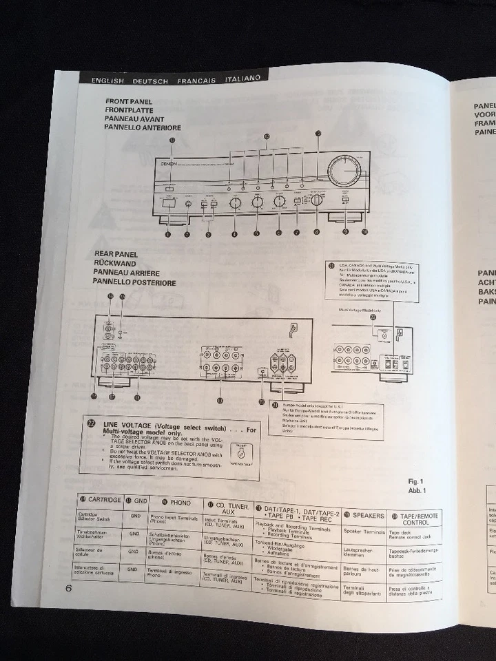 Denon PMA-680R Integrated Amplifier Original Owners Manual Combined Language A16 - Image 3 of 4