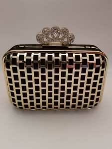 river island gold clutch bag