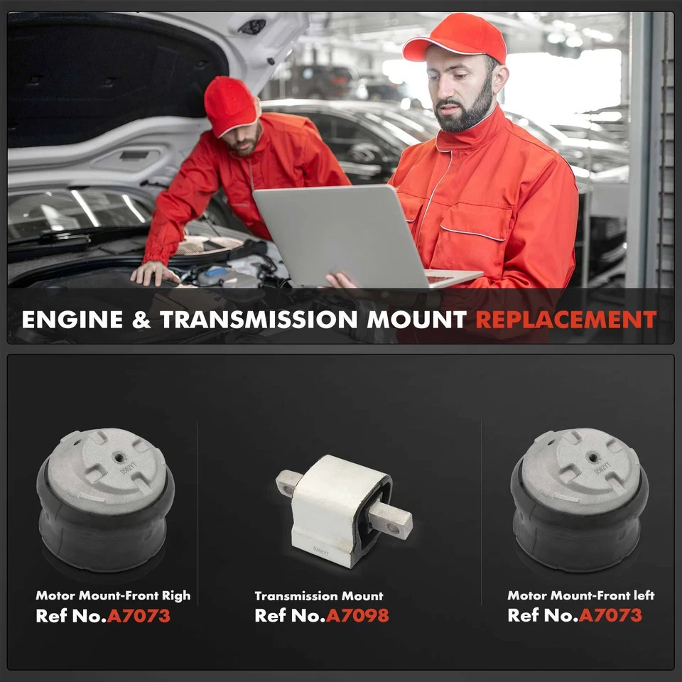 Suporte de motor e transmissão 3x para Mercedes-Benz CL55 AMG CLK55 AMG CLS500 E550 - Imagem 2 de 4