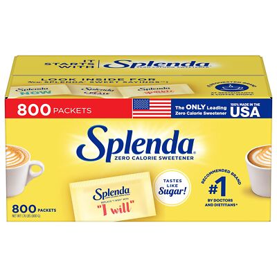 	Splenda Zero Calorie Sweetener Value Pack 800 Individual Packets 28.22 Oz	