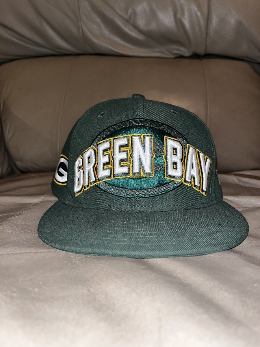 Green Bay Packers Hat 59Fifty Fitted 1/8 Cap Green Yellow Patch NFL