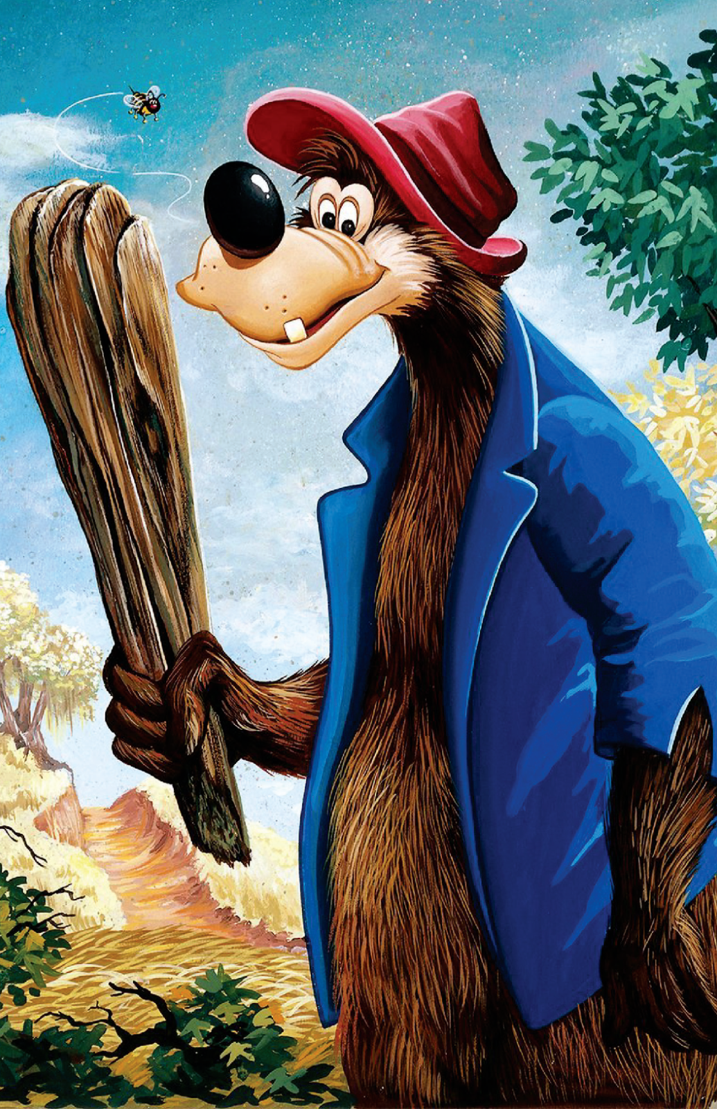 Splash Mountain Brer Bear Disney Art Poster 13x19 Satin Print  