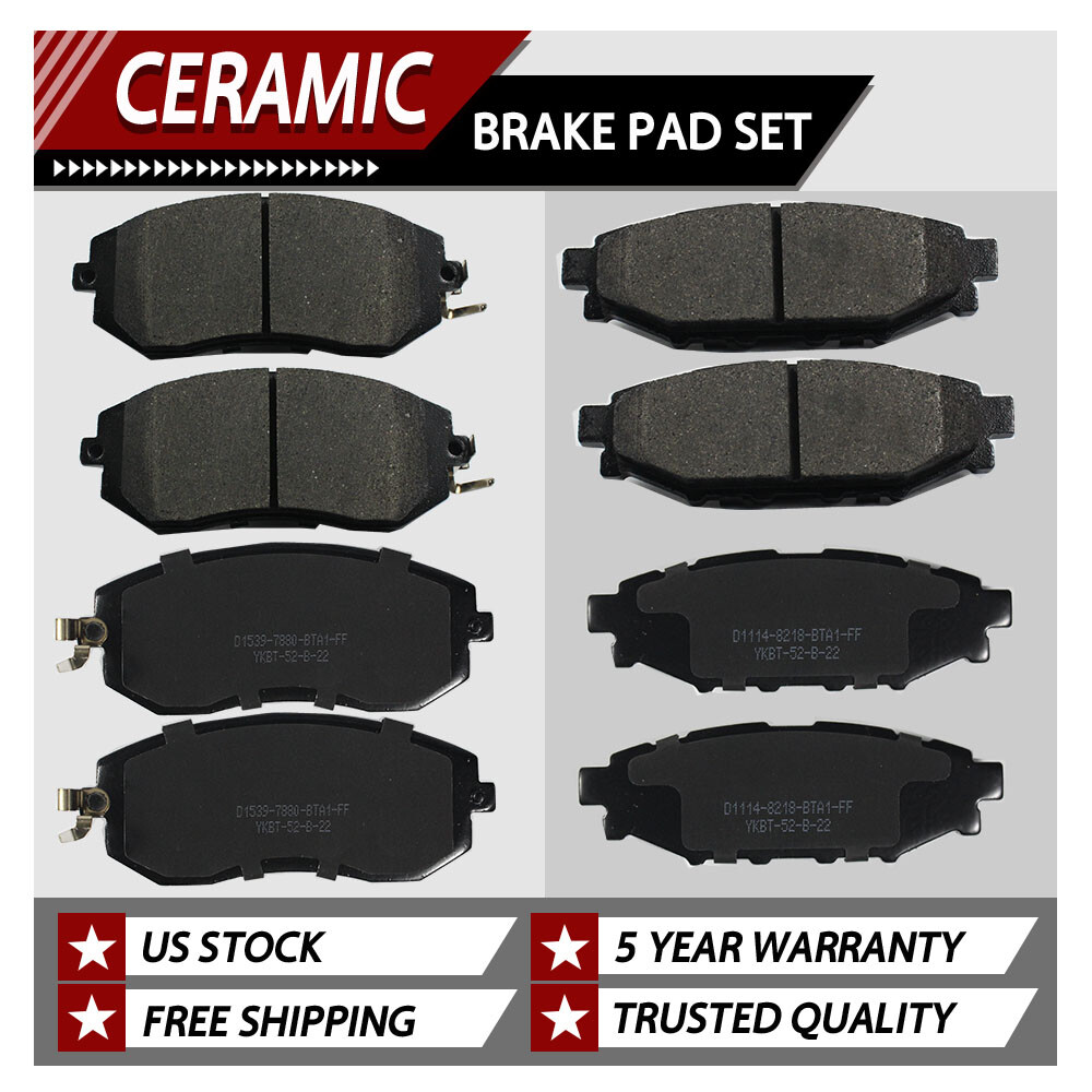 8PCS Ceramic Brake Pads P1539 P1114 for Subaru Forester Brz