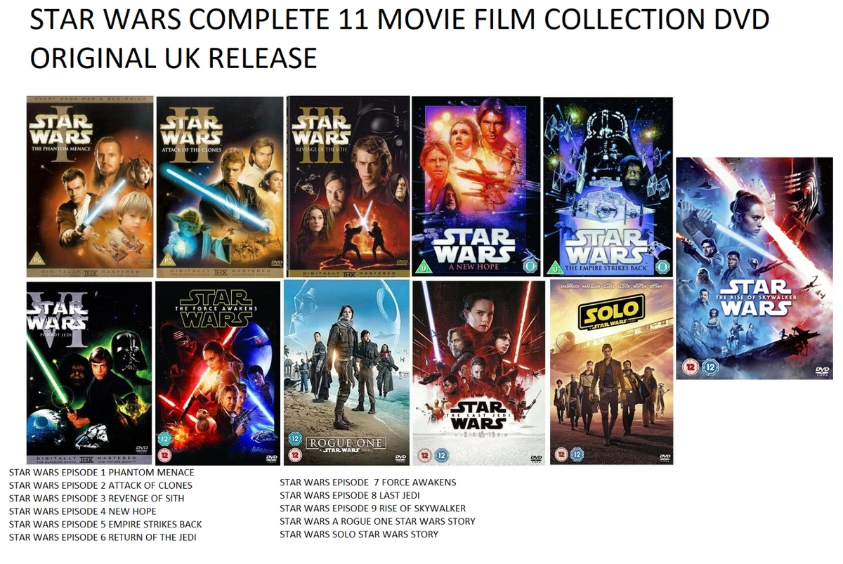 Star wars movie collection dvd sale