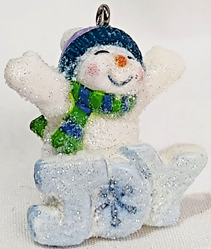 Hallmark FROSTY FUN FOR YOU 2 Miniature Mini Christmas Ornaments penguin snowman - Picture 9 of 11