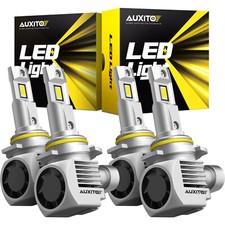 AUXITO 9005+9006 LED Combo COB LED Headlight Kit Light Bulbs Hi/Low Beam 6000K