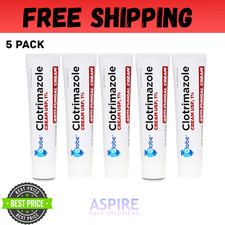 5 Pack Anti-Fungal Cream Cure Athletes Foot,Jock Itch,Compare to Lotrimin AF 1 
