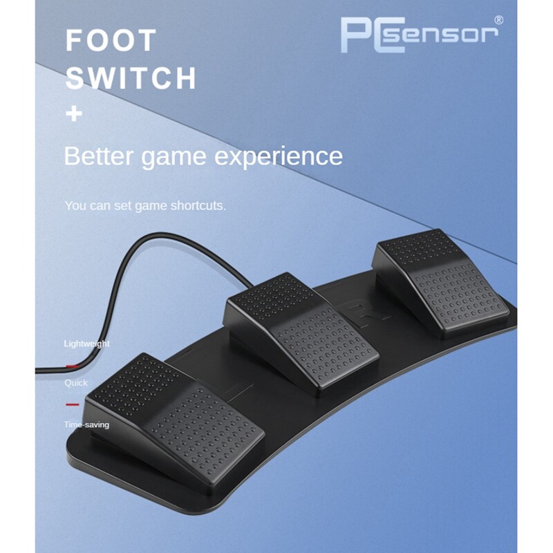 Burko FS20Pro Fußschalter - 3-fach Pedal Mit USB/2.4G/BT