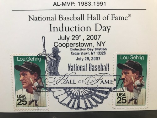CAL RIPKEN JR ORIOLES POSTMARKED BASEBALL HOF INDUCTION DAY 8X10 PHOTO CARD 2 - Picture 2 of 2