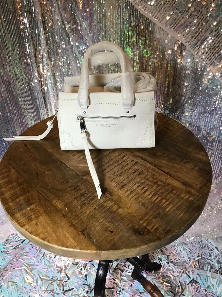 495 NWT MARC JACOBS Cruiser Leather Crossbody Satchel White NWT