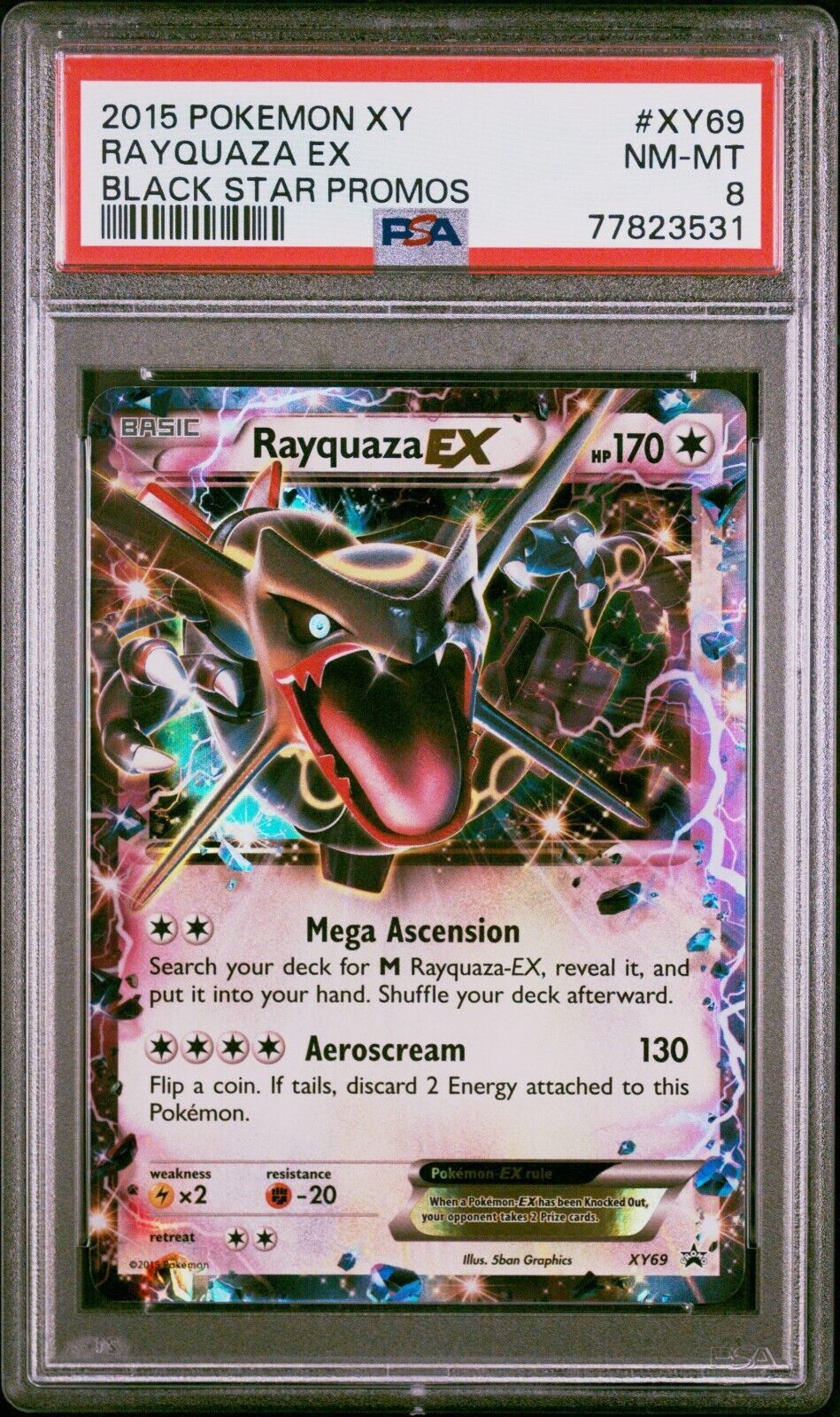 2015 Shiny Rayquaza EX XY69 JUMBO BLACK STAR PROMO POKE