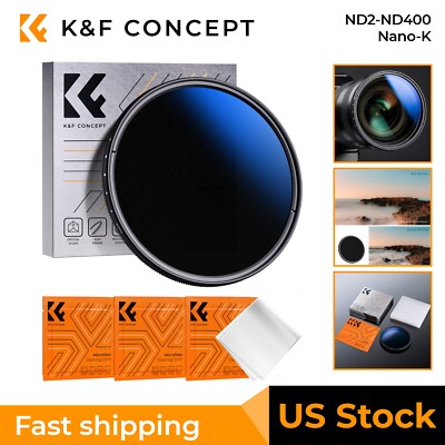 K&F CONCEPT ND2-ND400 Lens Filter Variable Neutral Density 55/58/67/72/77/82mm