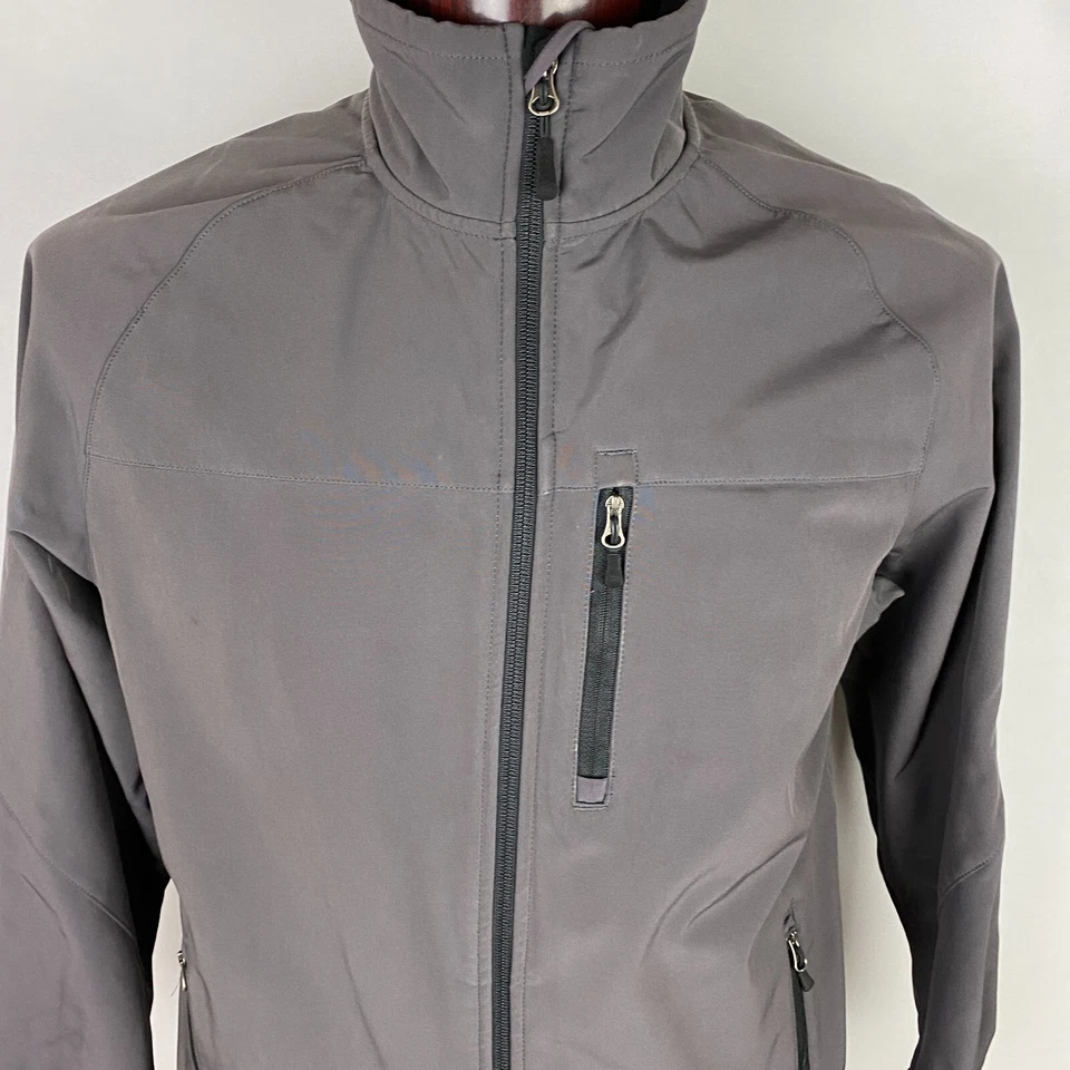 Chaqueta Tek Gear Para Hombre Gris Cremallera Completa Forrada Bolsillos Interior y Exterior Informal M Foto 2 de 4