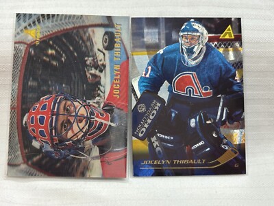 1995-96 Pinnacle Jocelyn Thibault Colorado Avalanche #158 PLUS-Caged Ice Breaker
