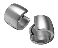 Kikuchi Herren Klapp Creolen Titan Edelstahl Ohrringe 10Mm Extra Breit Matt