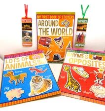 3 My First Book of Stickers - Around the World, Animals, Rhymes & Opposites
